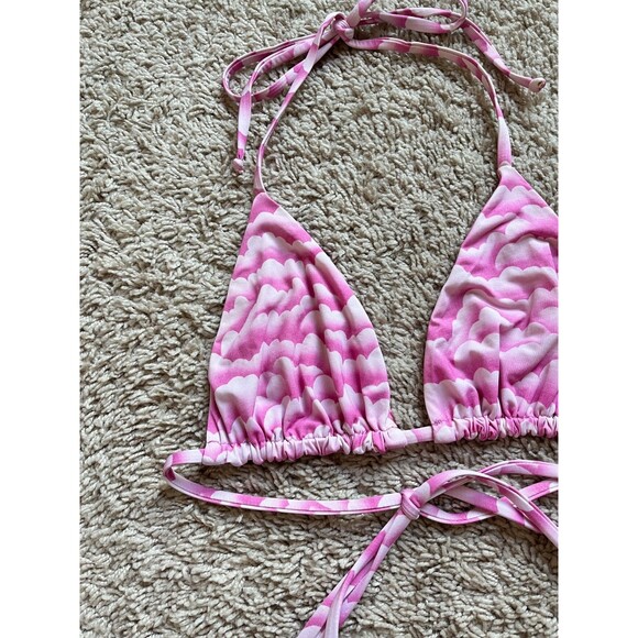Frankies Bikinis Women's Tavi Bikini Top in Pink Cloud Size MEDIUM - Picture 2 of 5